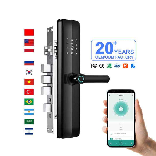 Smart Fingerprint Lock - WiFi Bluetooth Door Lock with APP Remote Control