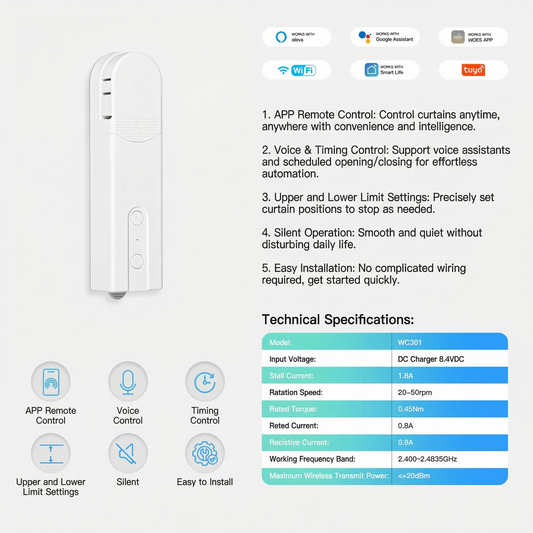 Smart WiFi Curtain Motor