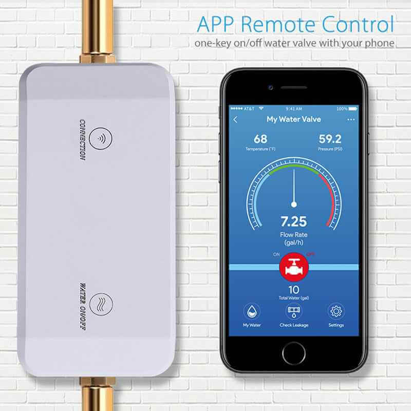 Smart Water Valve - WiFi Shutoff with Flow Meter & Leak Detection