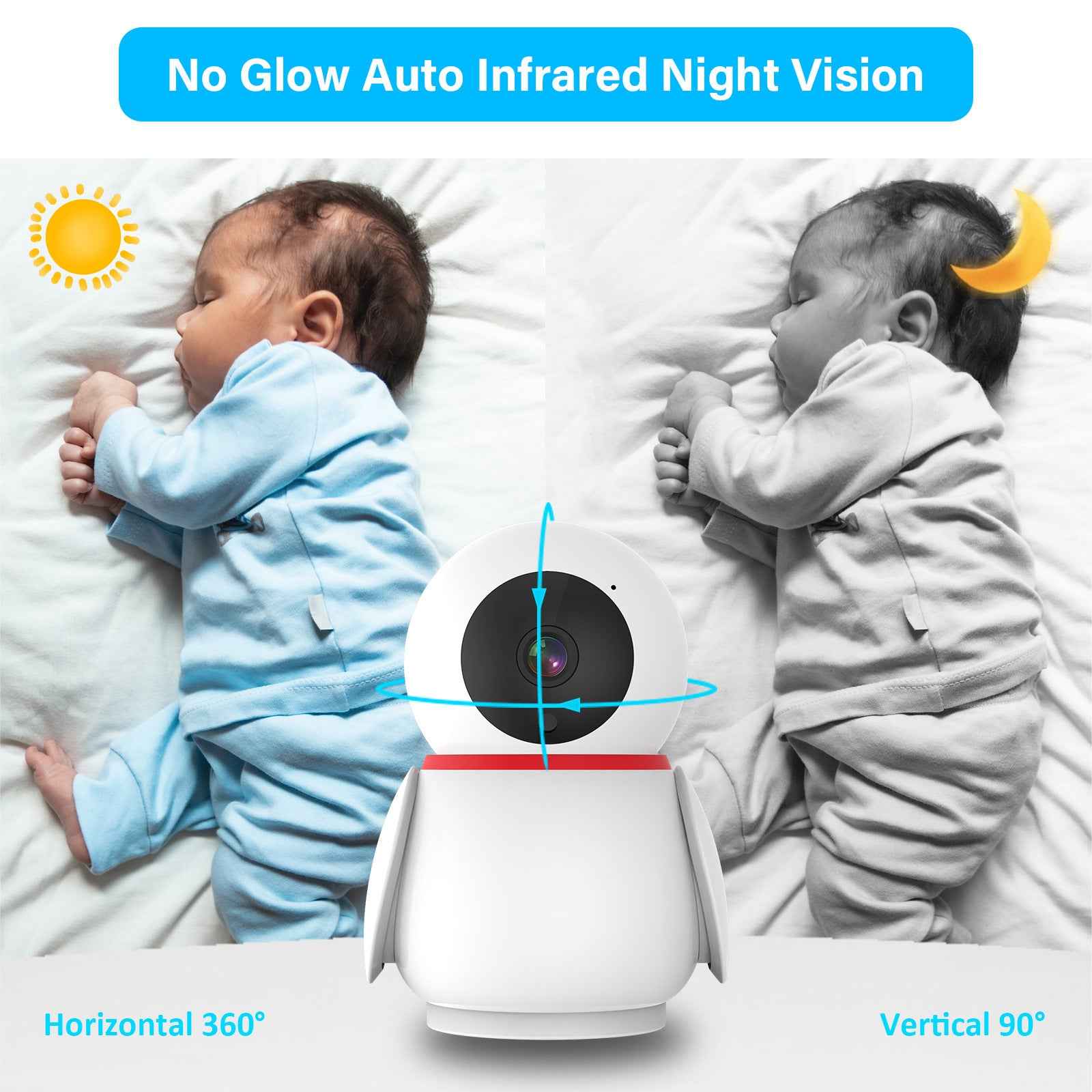 Source Factory5Baby Monitor Temperature and Humidity Detection Baby Monitor with Cry Detection, Popular Cross-Border Export Product