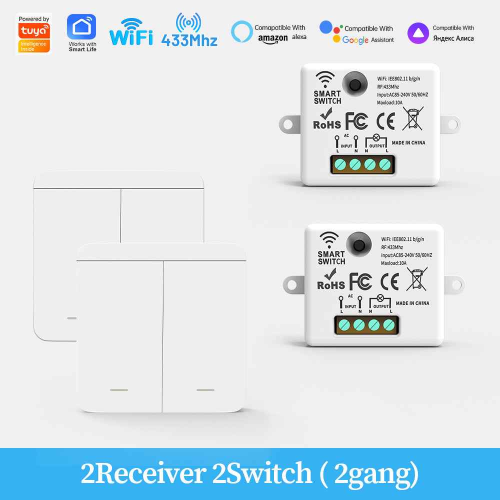 Smart WiFi Switch - RF433 Remote Control with APP Management