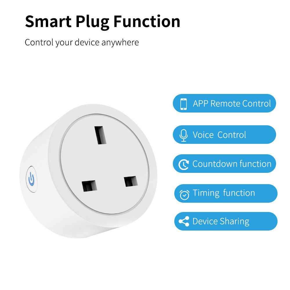 Smart WiFi Socket 20A - UK Plug with ZigBee 3.0 & Voice Control