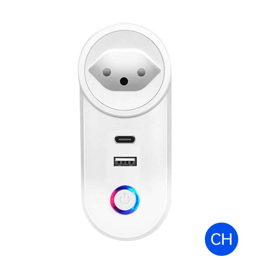 Universal Smart WiFi Socket - Multi-Standard with USB & Type-C Ports