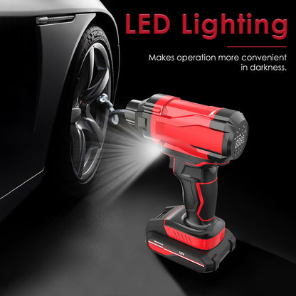 150PSI Cordless Car Tire Inflator with Digital Gauge & LED Light