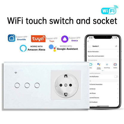 Smart Multi-Socket - WiFi Power Strip with Alexa Voice Control EU Plug
