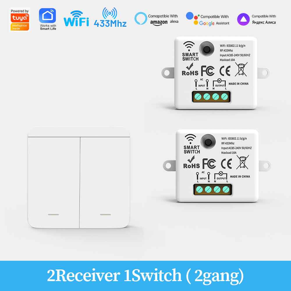 Smart WiFi Switch - RF433 Remote Control with APP Management