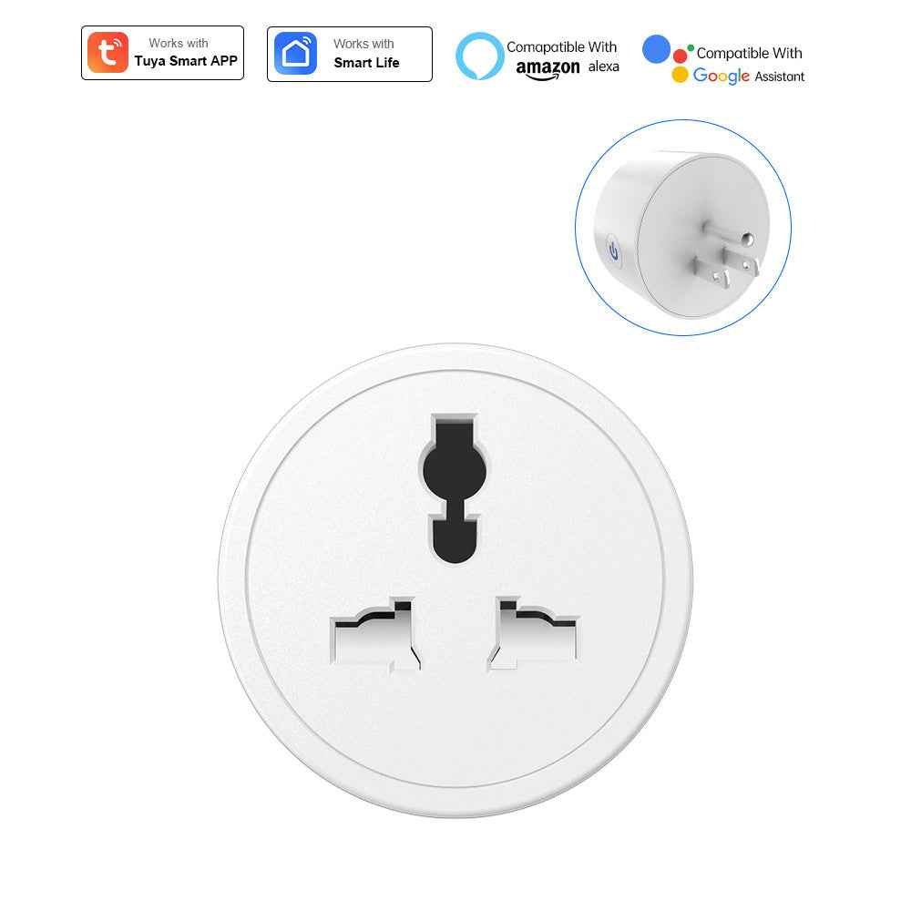 Smart WiFi Socket - US to Universal Adapter with Timer & Voice Control