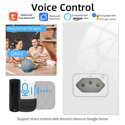 Smart WiFi Socket - Brazilian Standard Dual Outlet with Power Metering