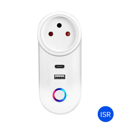 Universal Smart WiFi Socket - Multi-Standard with USB & Type-C Ports
