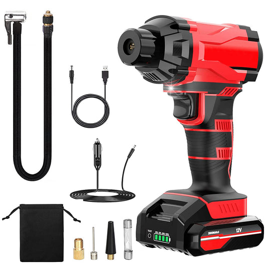 150PSI Cordless Car Tire Inflator with Digital Gauge & LED Light