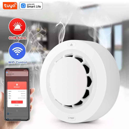 WiFi Smoke Detector - Smart Fire Alarm Sensor for Home Safety