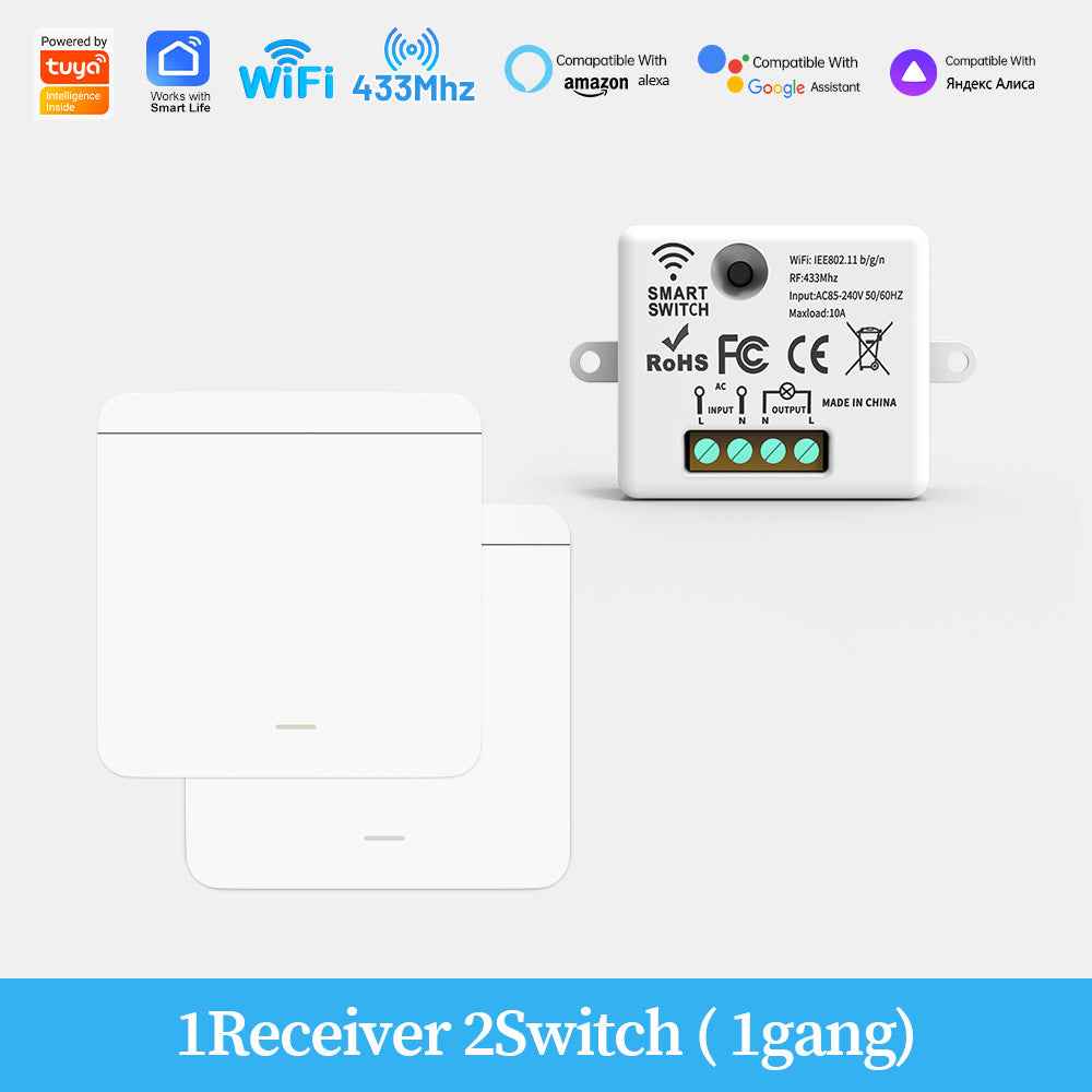 Smart WiFi Switch - RF433 Remote Control with APP Management