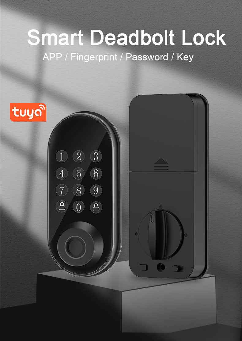 Smart Deadbolt Lock - Touch Screen Fingerprint Lock with WiFi Bluetooth