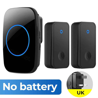 Wireless Doorbell - Self-Powered No Battery Required with 60 Ringtones