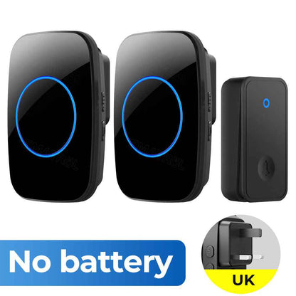 Wireless Doorbell - Self-Powered No Battery Required with 60 Ringtones