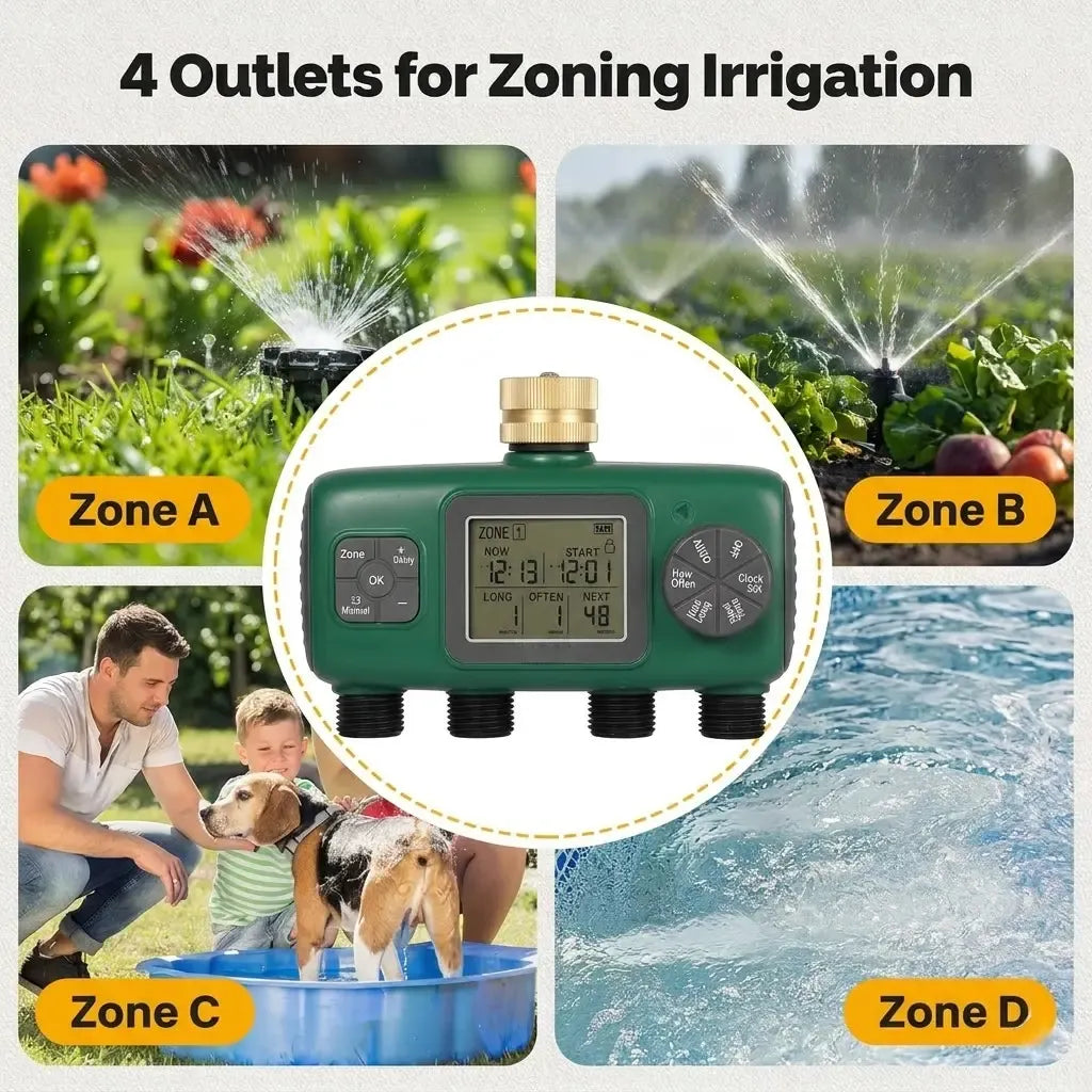 4 Outlets for Zoning Irrigation