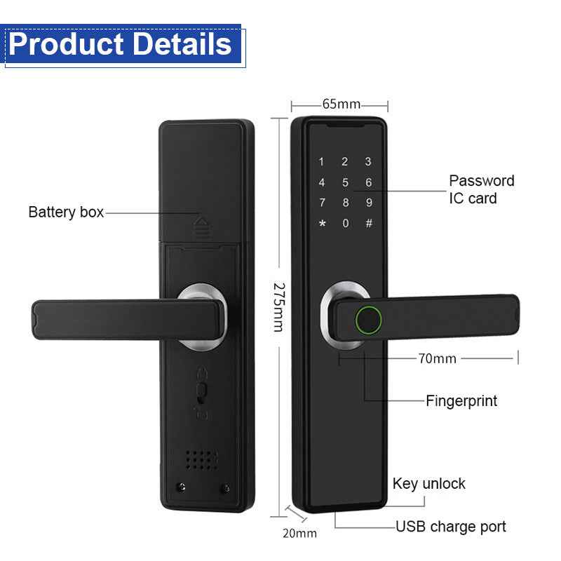 Office Entry Smart Lock Fingerprint Password