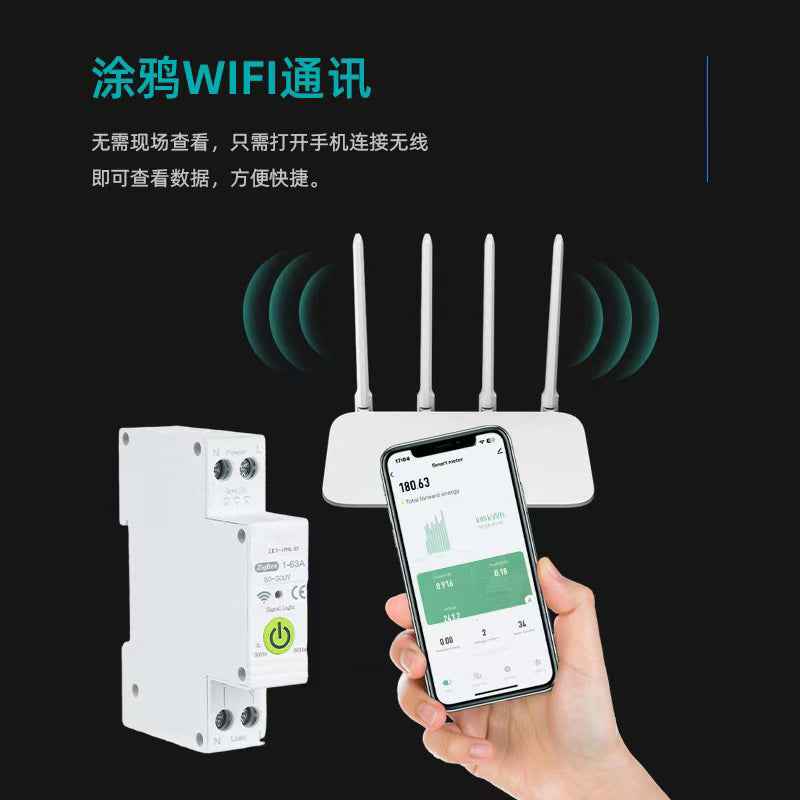 Smart Circuit Breaker 1P - WiFi with Metering & Leakage Protection