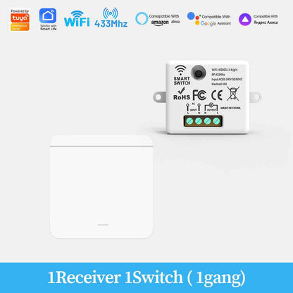 Smart WiFi Switch - RF433 Remote Control with APP Management