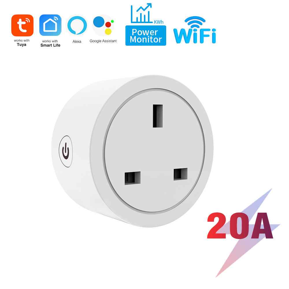 Smart WiFi Socket 20A - UK Plug with ZigBee 3.0 & Voice Control