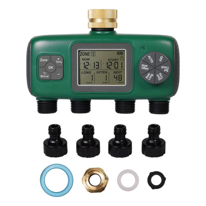 Temporizador de agua automático de 1 a 4 zonas para riego de jardines y césped