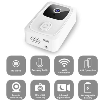 Smart Video Doorbell - WiFi Camera with HD Night Vision & Intercom