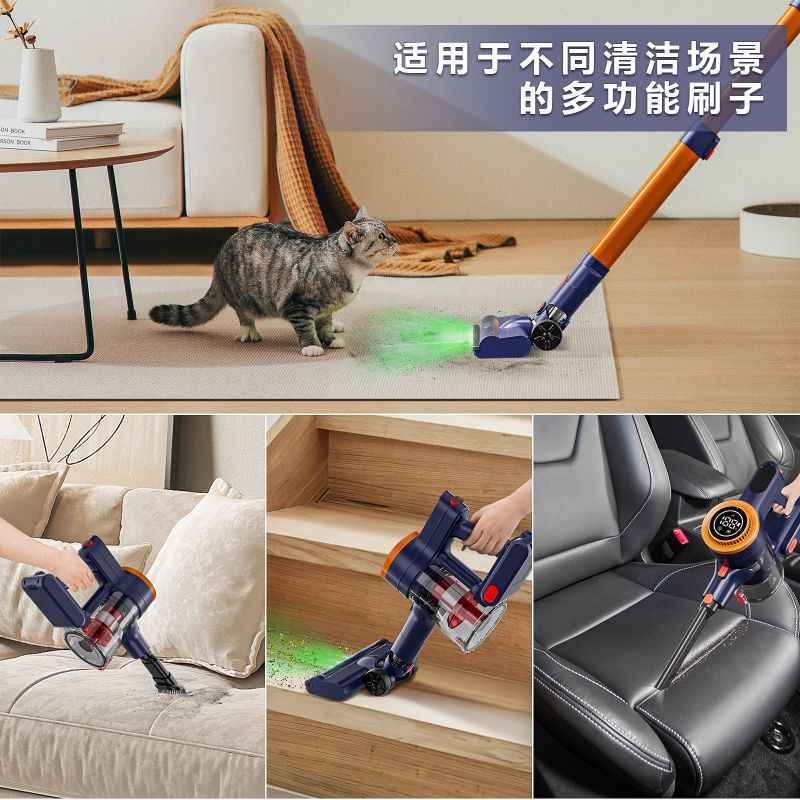 Cordless Vacuum Cleaner - Rechargeable Handheld with Detachable Pipe