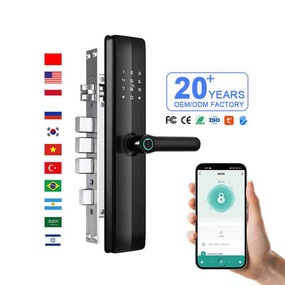 Smart Fingerprint Lock - WiFi Bluetooth Door Lock with APP Remote Control