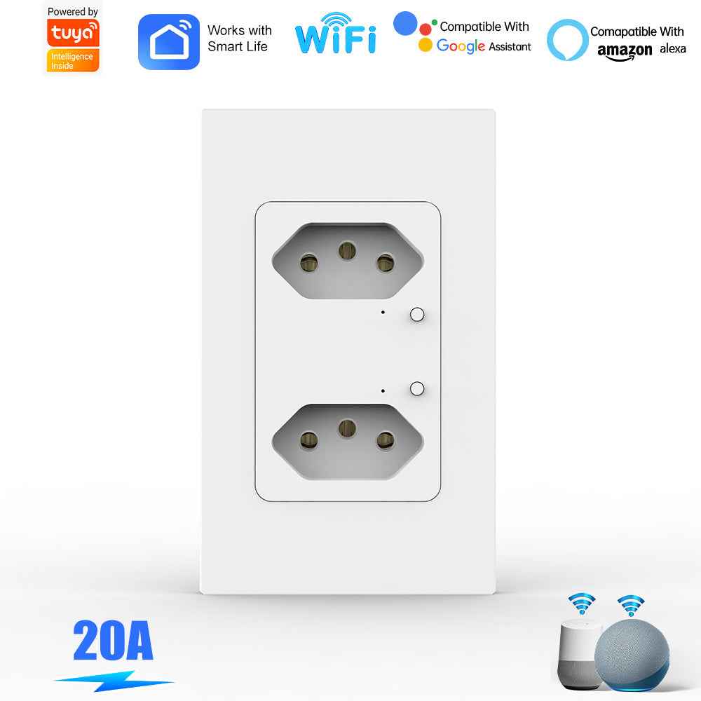 Dual Plug Smart Socket Metering App Control