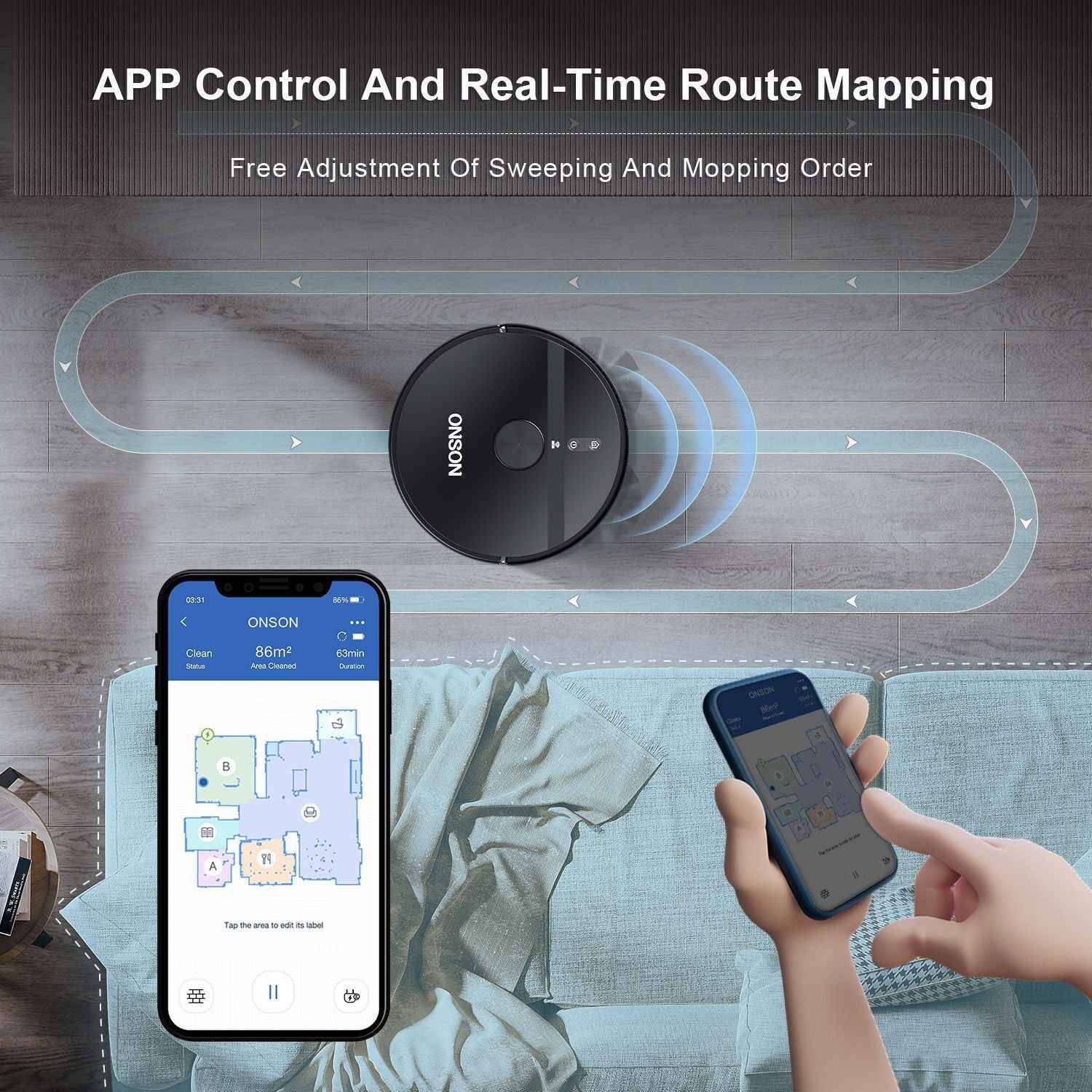 Sweep Mop Recharge Robot Floor Cleaner