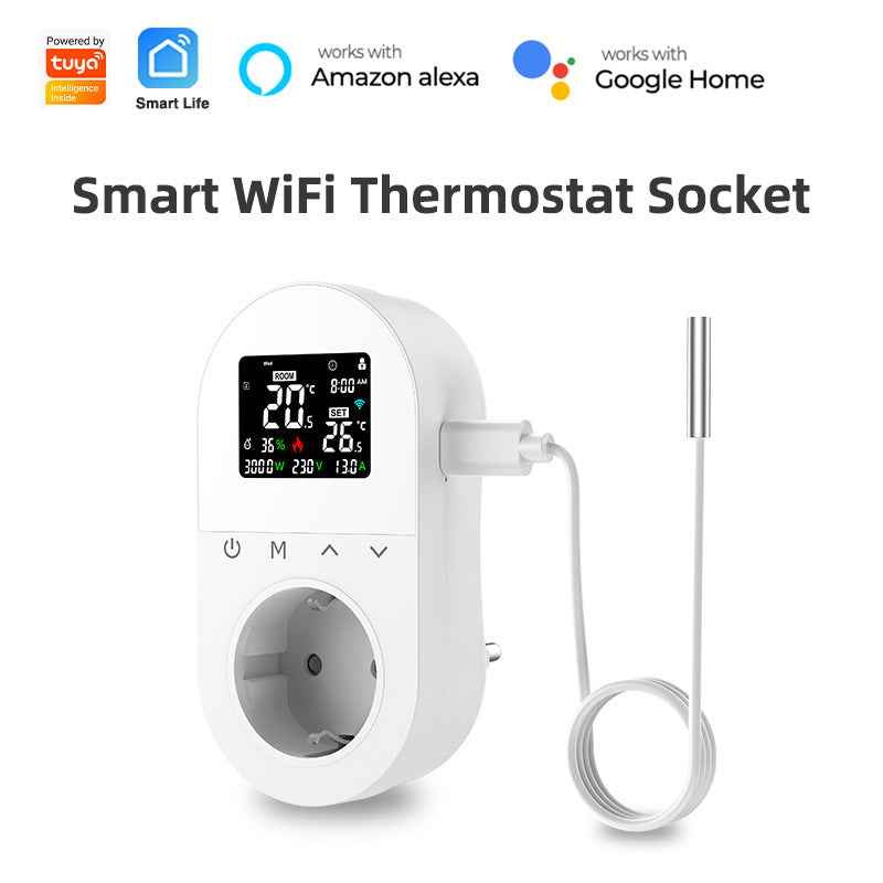 Smart Thermostat Socket - WiFi Touch Control with Timer & APP Management