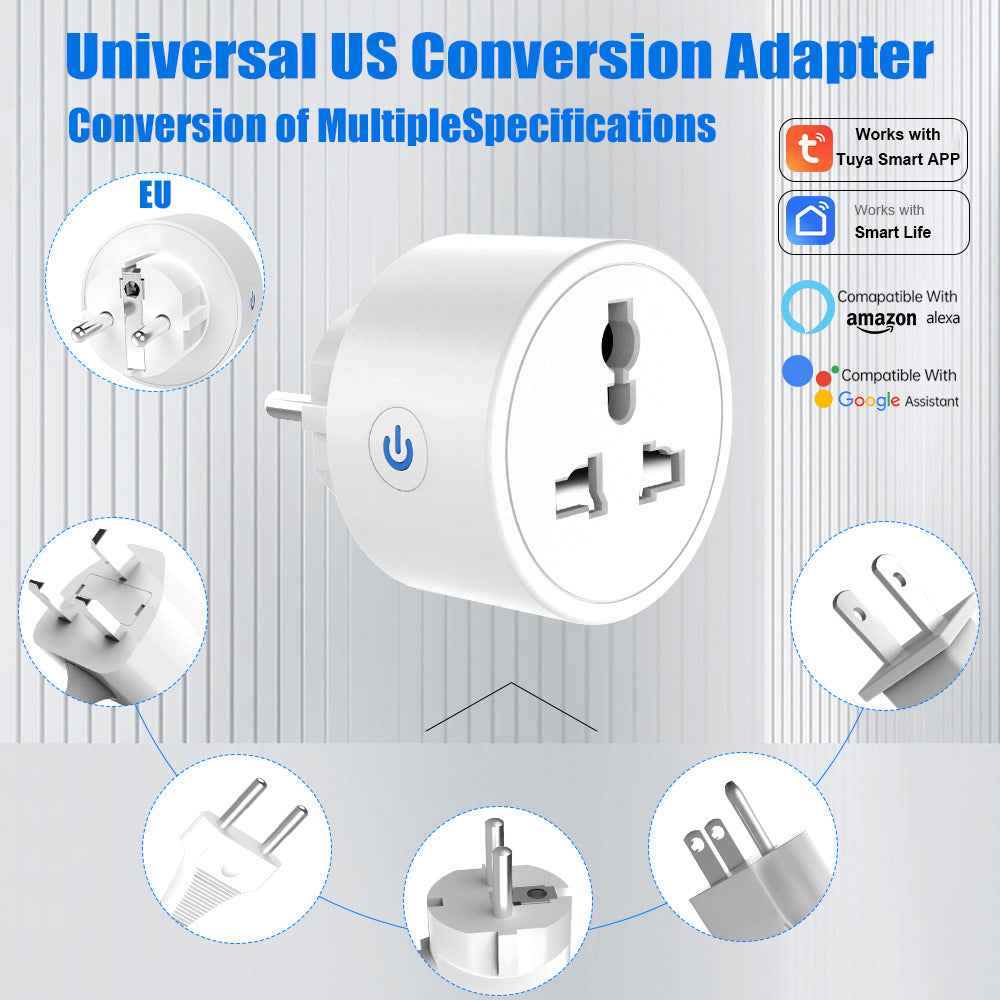 Universal Smart Socket Adapter - WiFi Travel Adapter EU to Multi-Standard