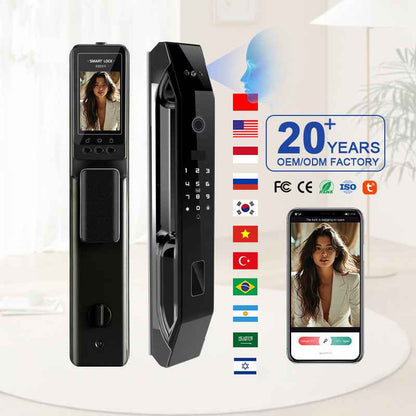 Smart Door Lock - 3D Face Recognition Video Intercom with Fingerprint & Password