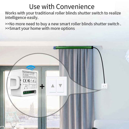 Smart Curtain Switch - WiFi Motor Controller with Remote Control