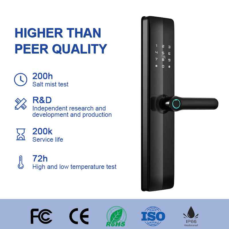 Smart Fingerprint Lock - WiFi Bluetooth Door Lock with APP Remote Control