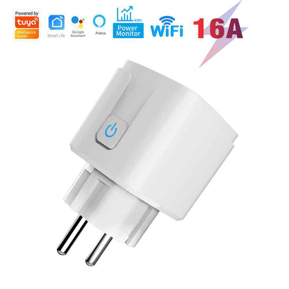 Smart WiFi Socket 16A - French Standard with Voice Control & Timer