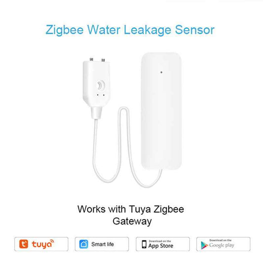 ZigBee Water Leak Detector - Smart Flood Alarm Sensor for Home