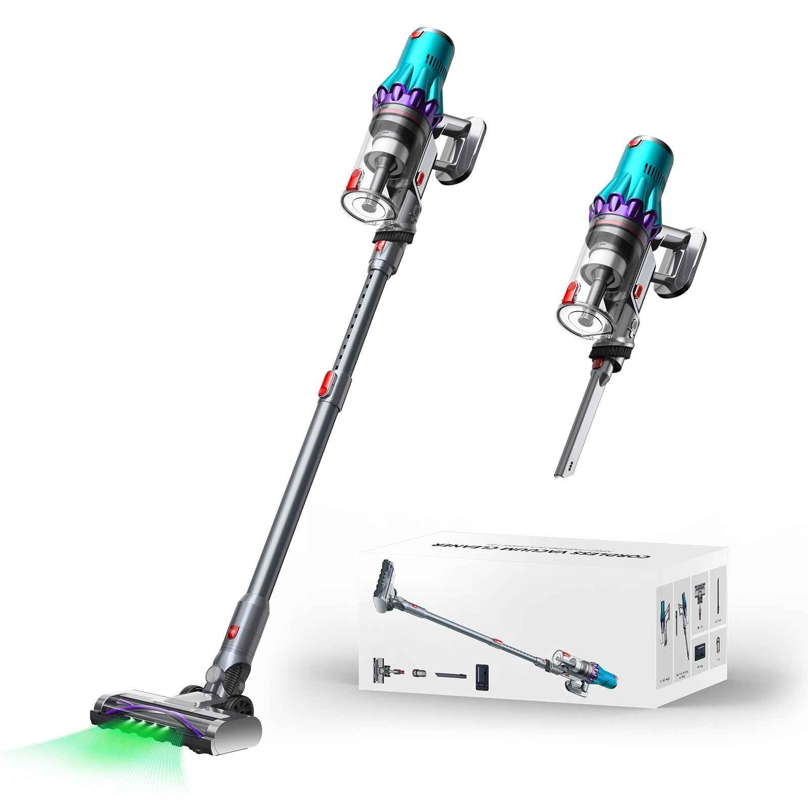 Cordless Vacuum Cleaner - Wireless Stick with Retractable Folding Tube