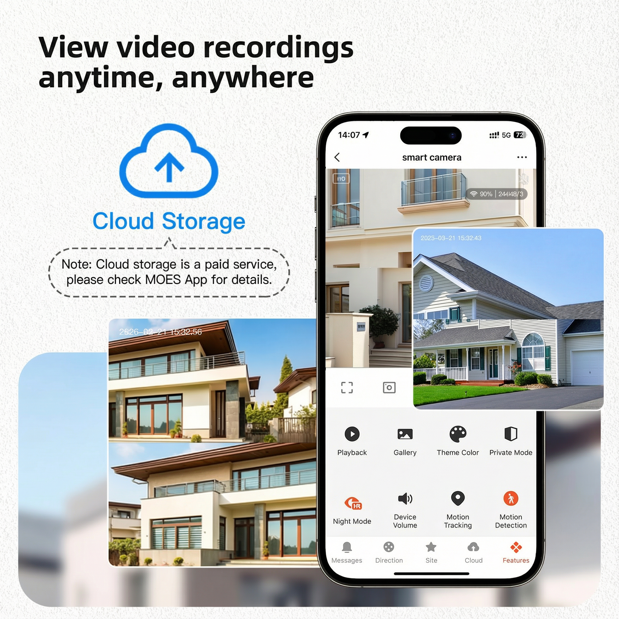 Câmera de segurança externa inteligente
