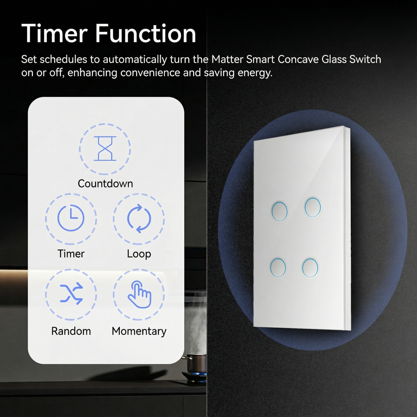 Interruptor Inteligente Matter - DS 10B1-WN