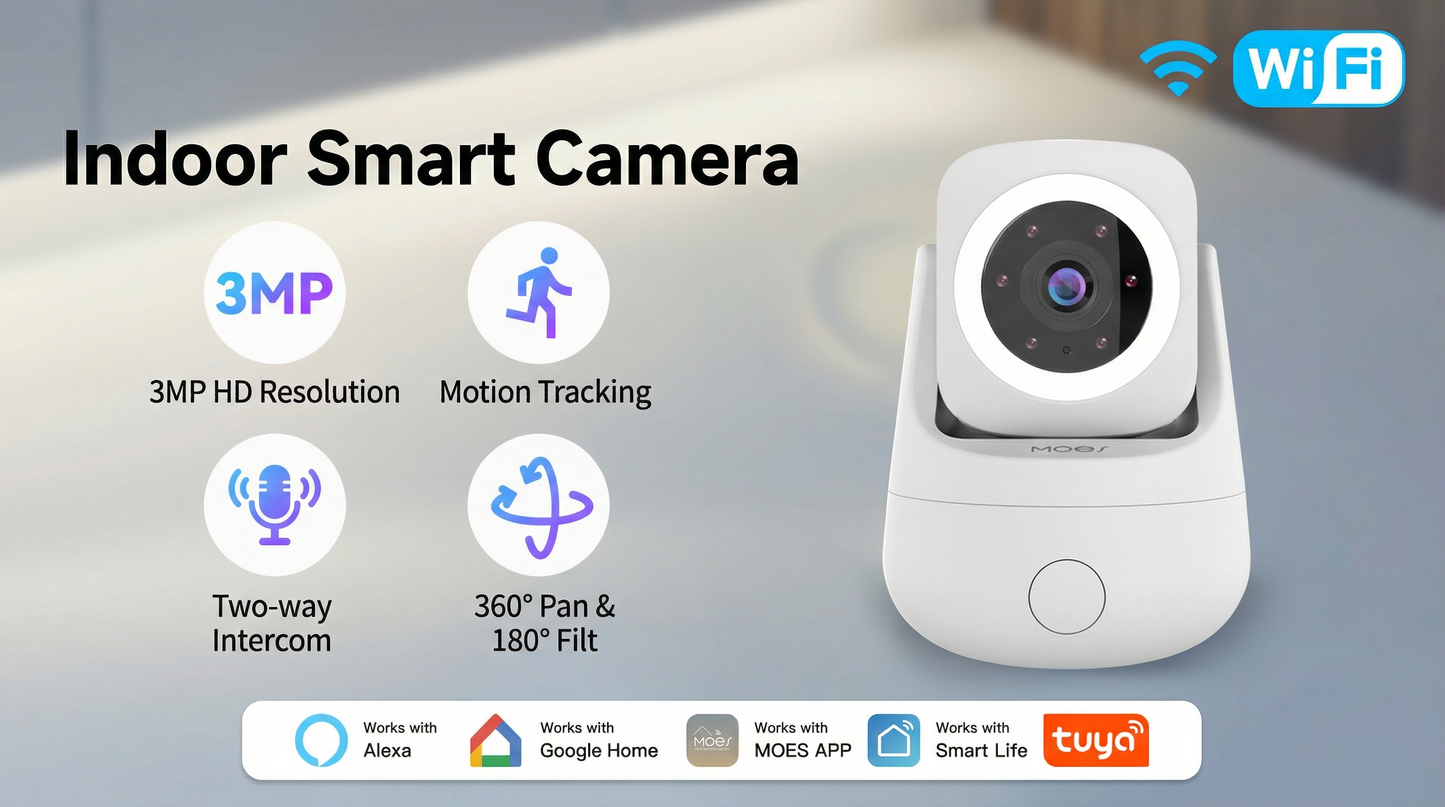 Câmera de segurança Wi-Fi inteligente