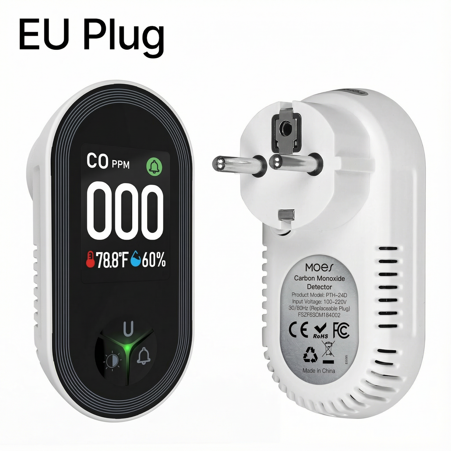 CO Detector with Temp & Humidity Display