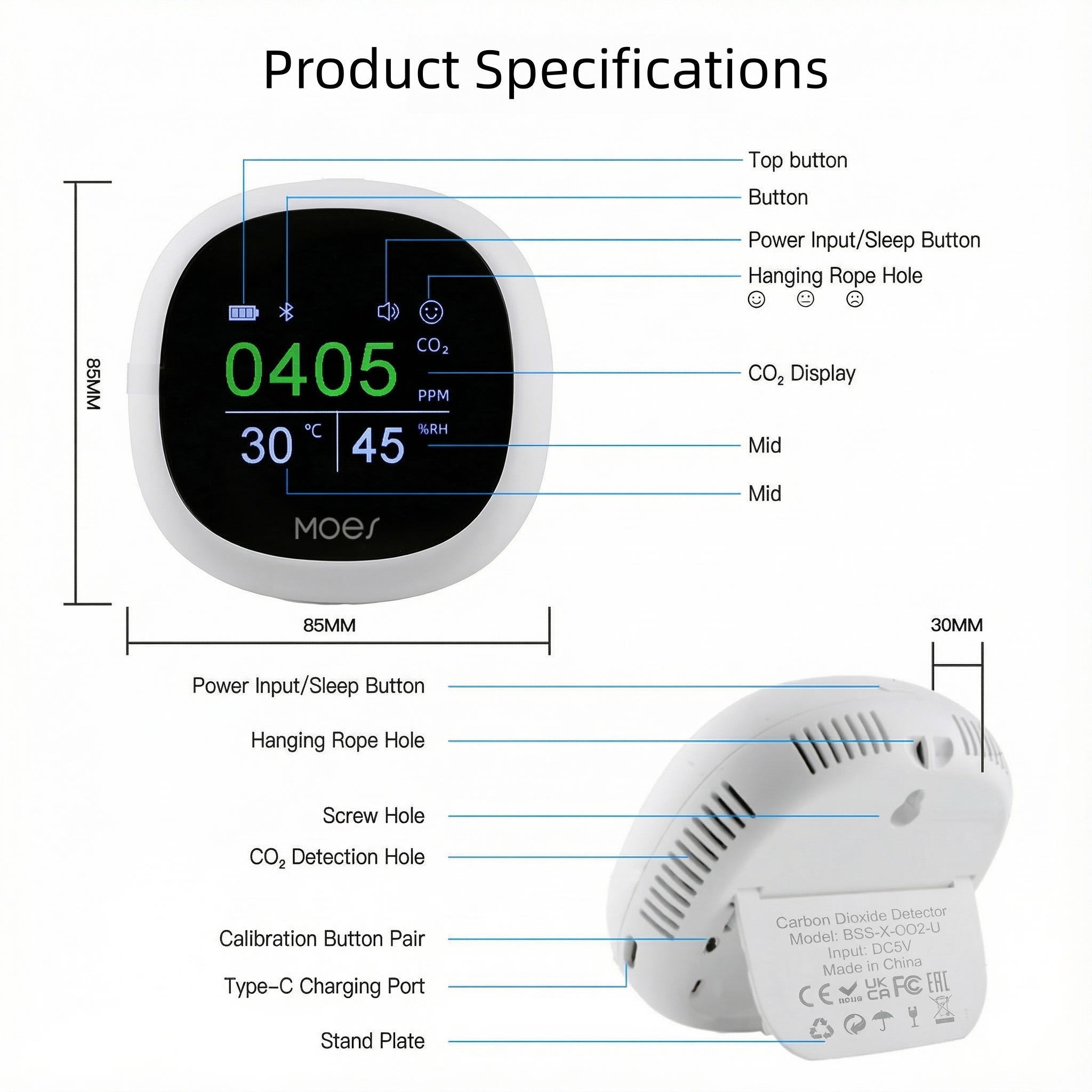 Detector de CO2 inteligente