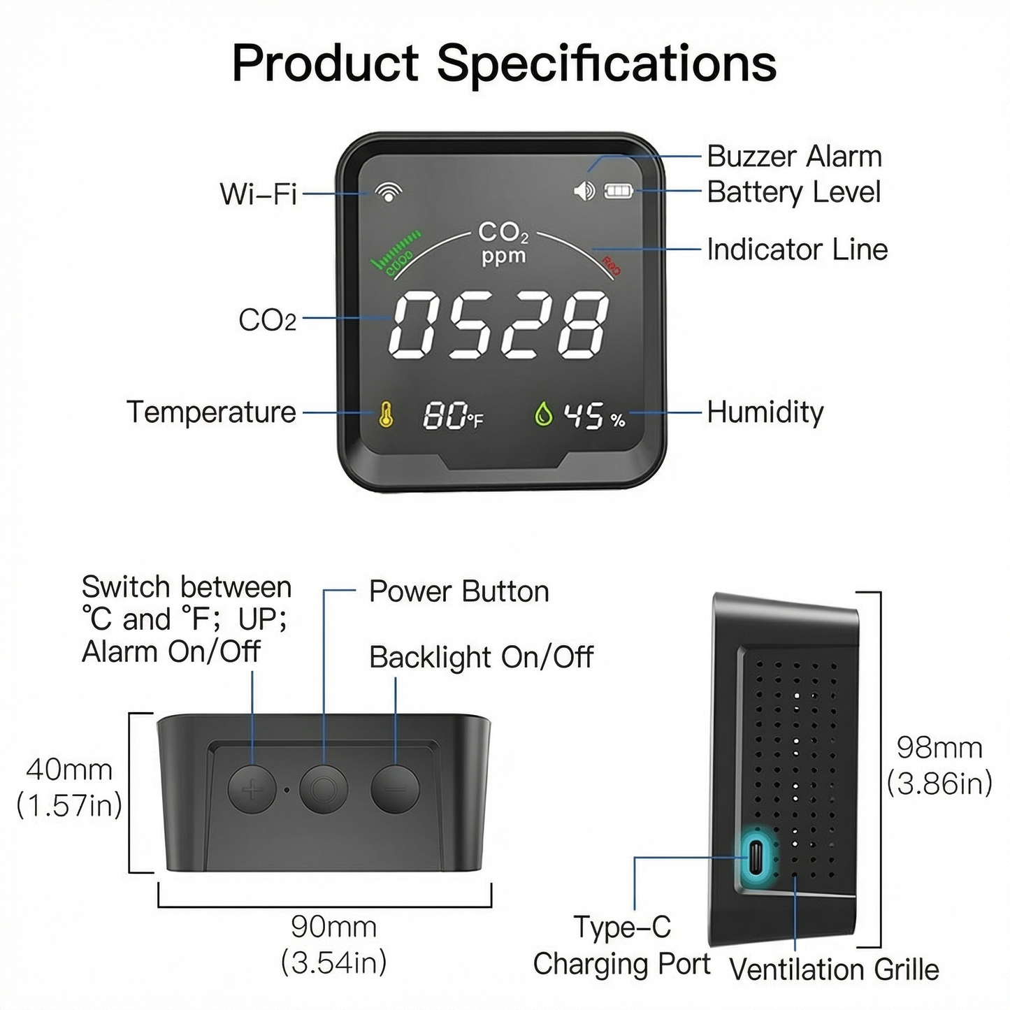 WiFi Smart CO2 Detector