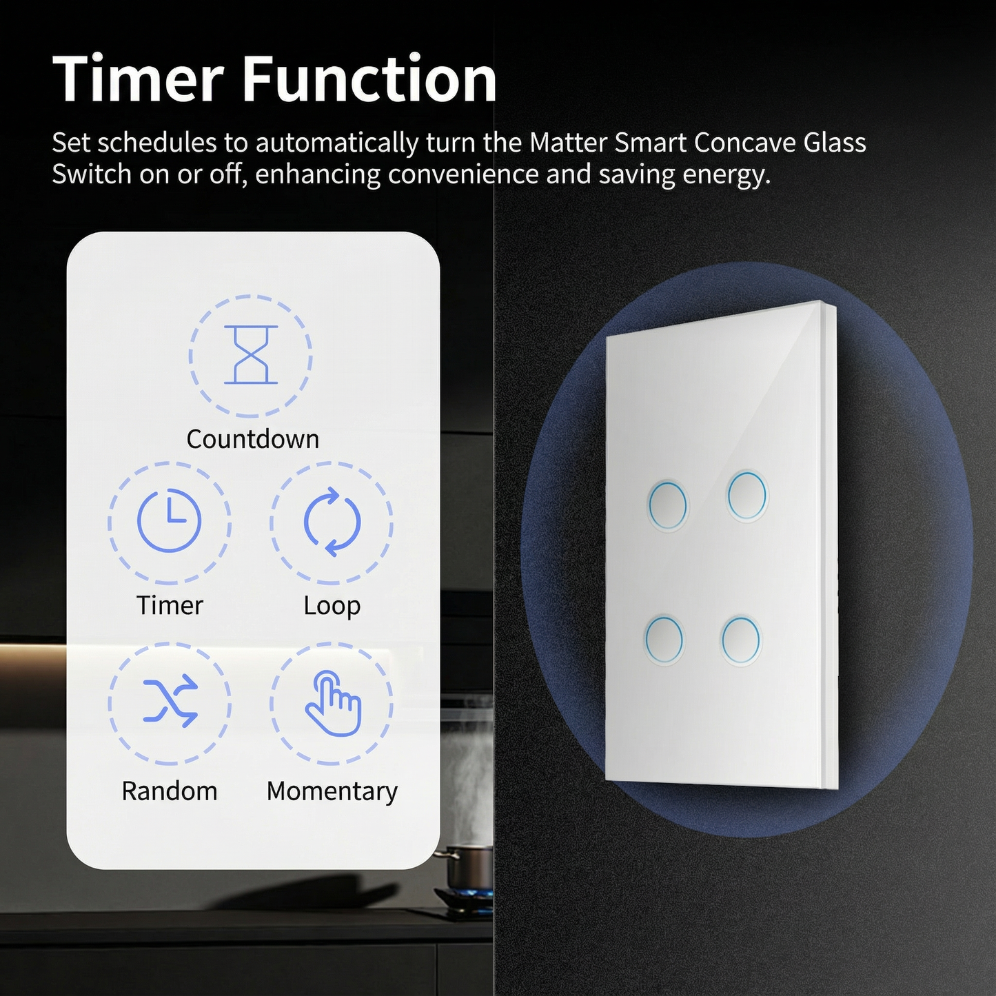 Interruptor Inteligente Matter - DS 10B1-WN