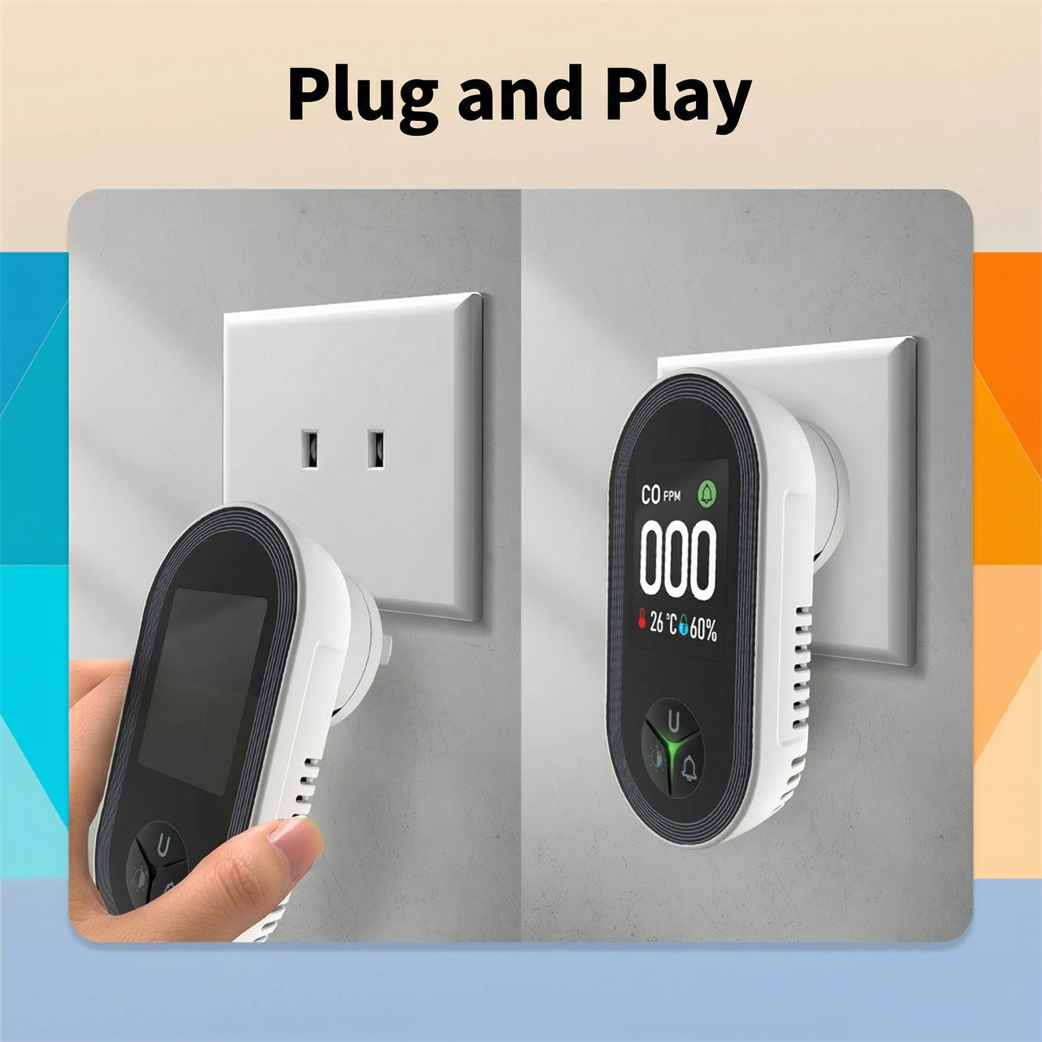 CO Detector with Temp & Humidity Display