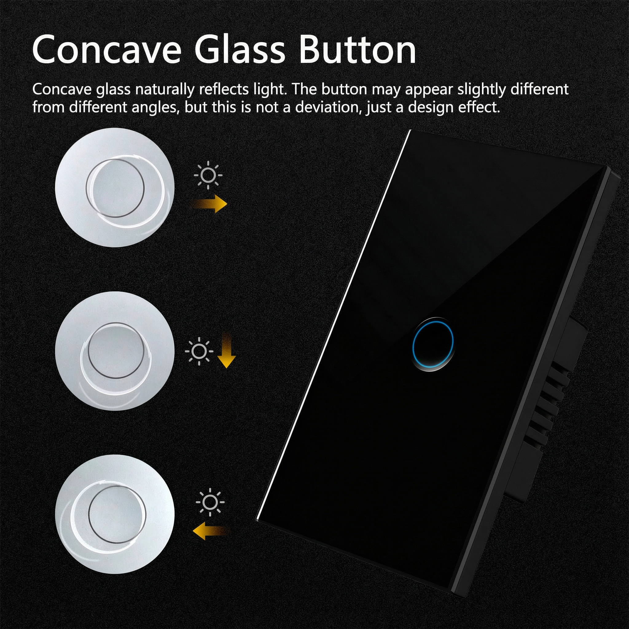 WiFi Graffiti Smart Home app Control matter Smart Switch Ergonomic Concave Glass Switch