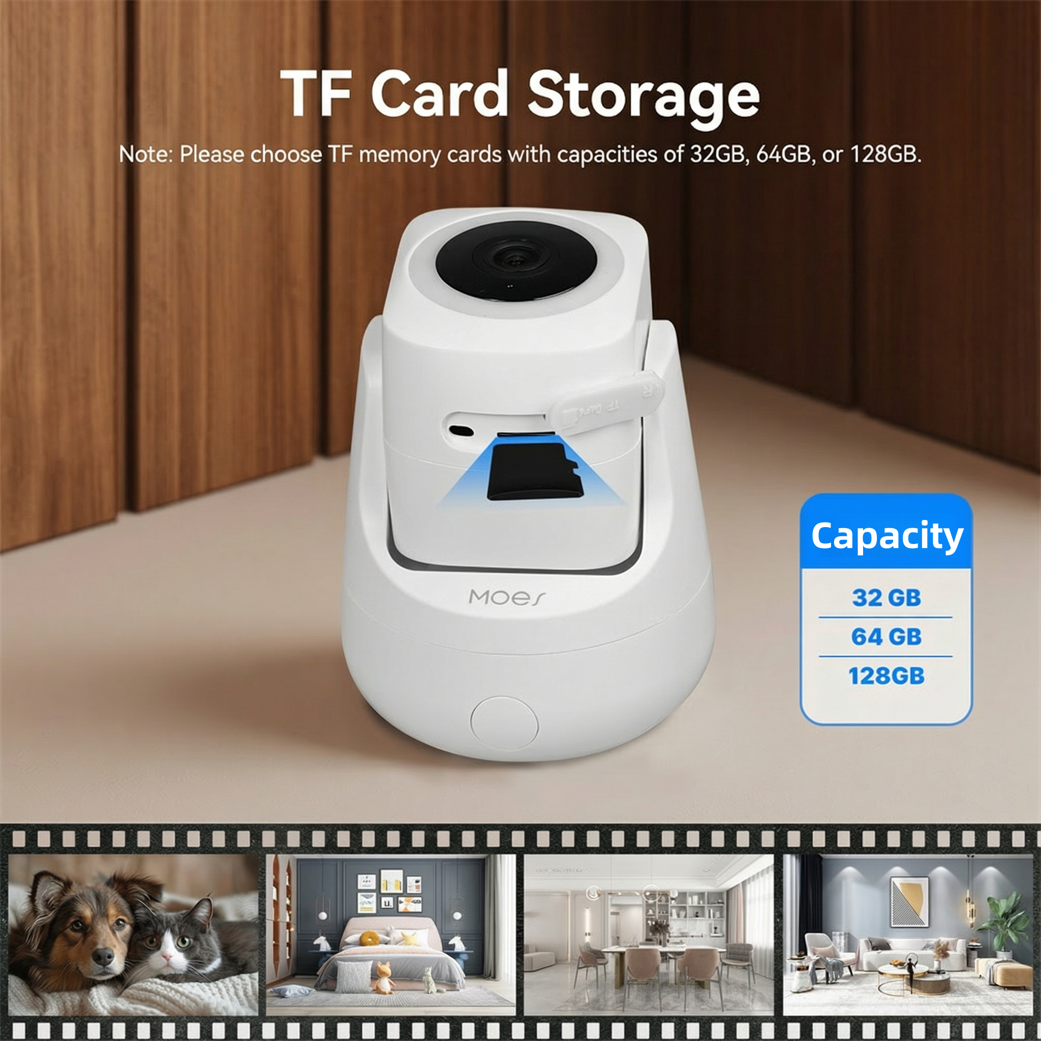 Câmera de segurança Wi-Fi inteligente