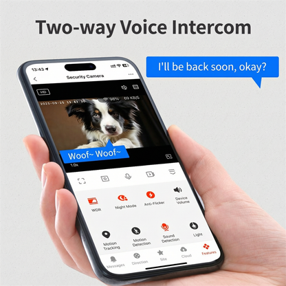 Câmera de segurança Wi-Fi inteligente