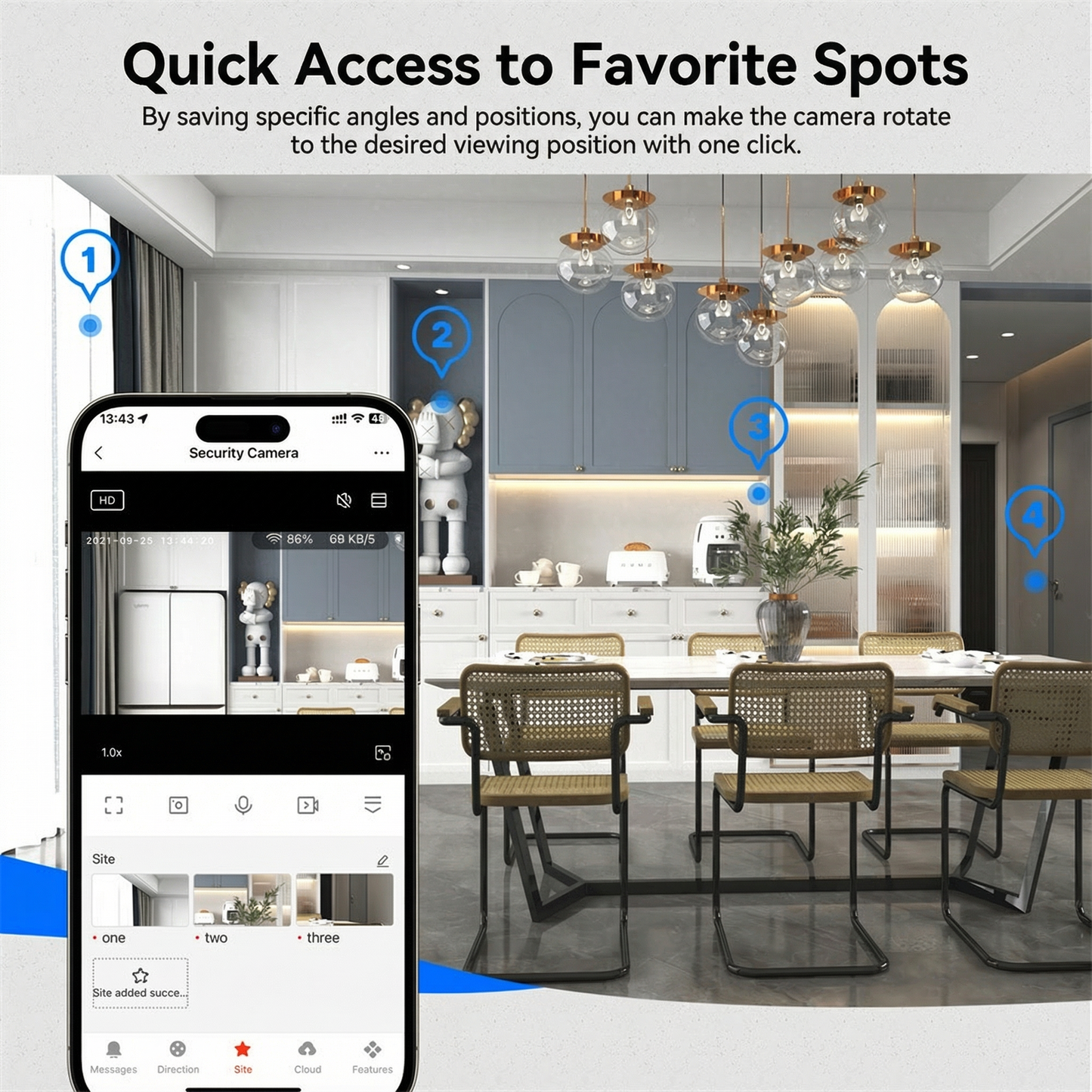 Câmera de segurança Wi-Fi inteligente
